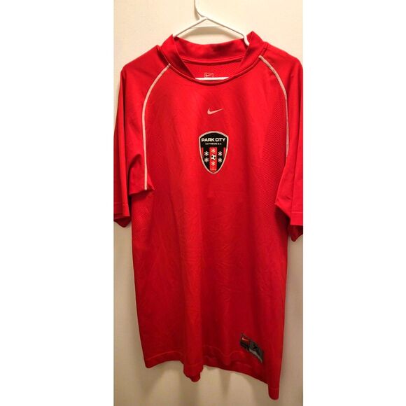 Vintage NIKE Soccer Jersey Park City S.C. 1994 Red Size XL - Picture 1 of 5